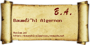 Baumöhl Algernon névjegykártya